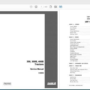 Case IH Tractor 300300B400B COMPLETE Service Manual9 92002 1