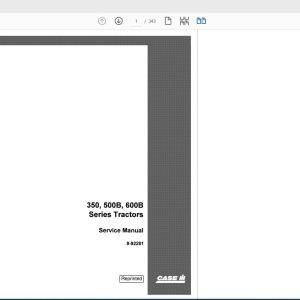 Case IH Tractor 350500B600B COMPLETE Service Manual9 92281R0 1