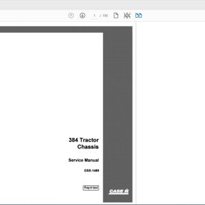 Case IH Tractor 384 Chassis Service ManualGSS1489 1