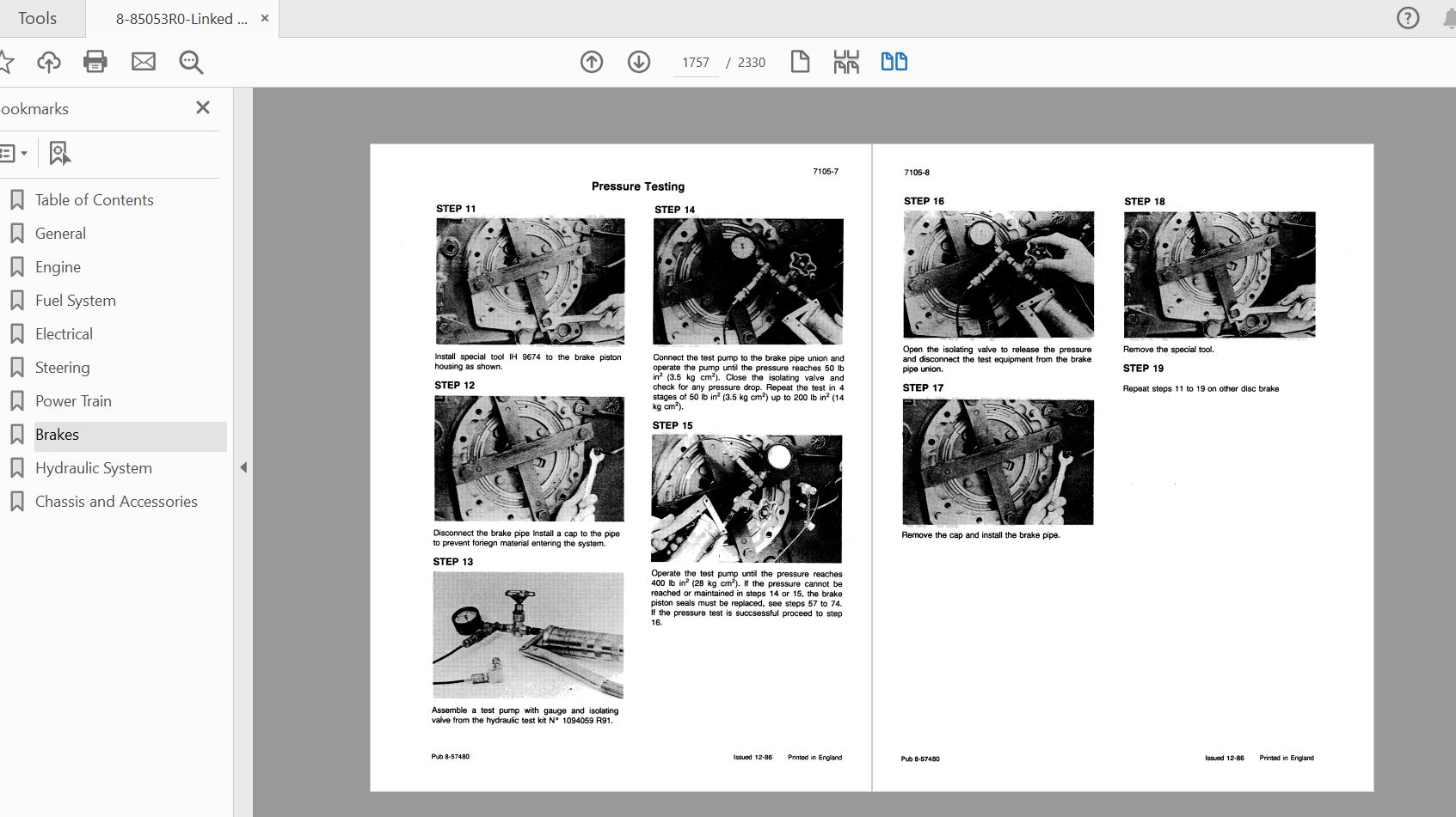 Case IH Tractor 385395485495 COMPLETE Service Manual8 85053R0 3