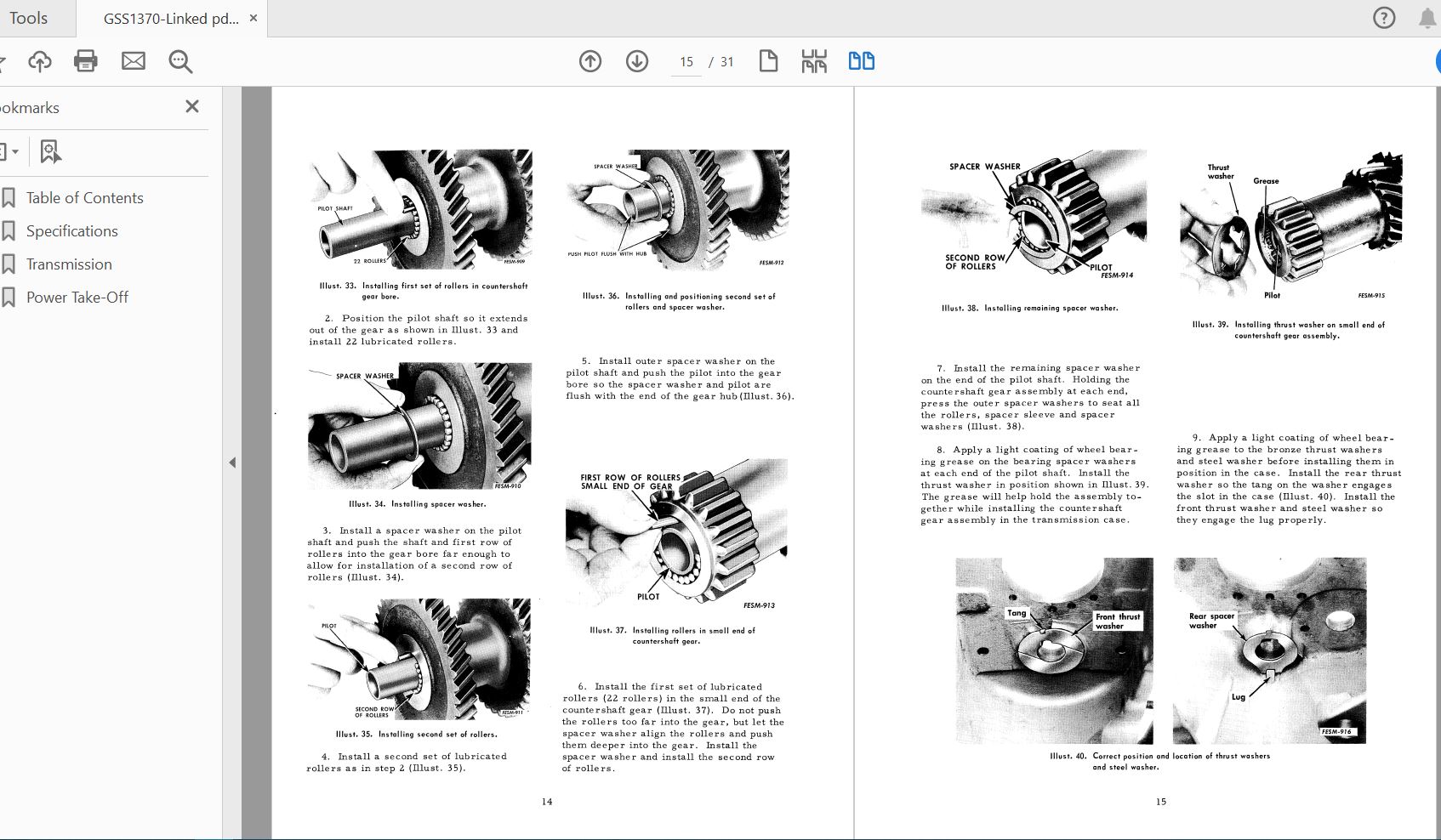 Case IH Tractor 400 Series Cotton Pick Tran Pto Service ManualGSS1370 2