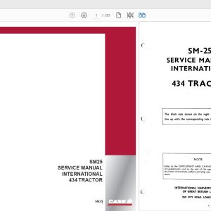 Case IH Tractor 414434 Service ManualSM25 1