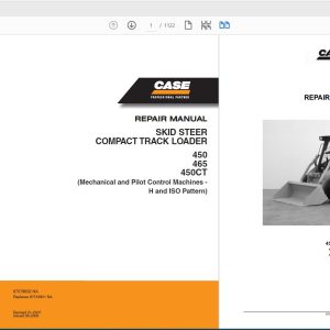 Case IH Tractor 450 and 465 Skid Steer 450CT Compact Track Loader Service Manual87578832NAR0 1