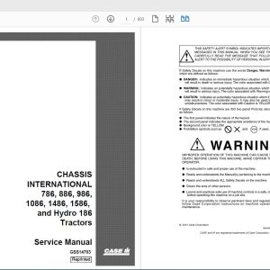 Case IH Tractor 786886986108614861586 Chassis Service ManualGSS14703 1