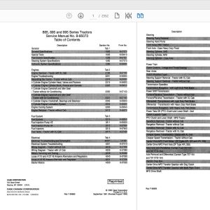 Case IH Tractor 885895995 COMPLETE Service Manual8 85073R0 1