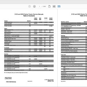 Case IH Tractor 91009200 Series Service Manual8 81859R0 1