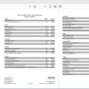 Case IH Tractor 93109330 Service Manual8 83352 1