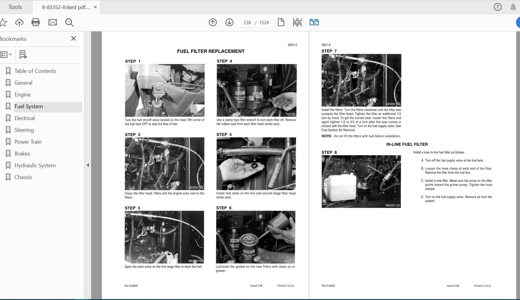 Case IH Tractor 93109330 Service Manual8 83352 2