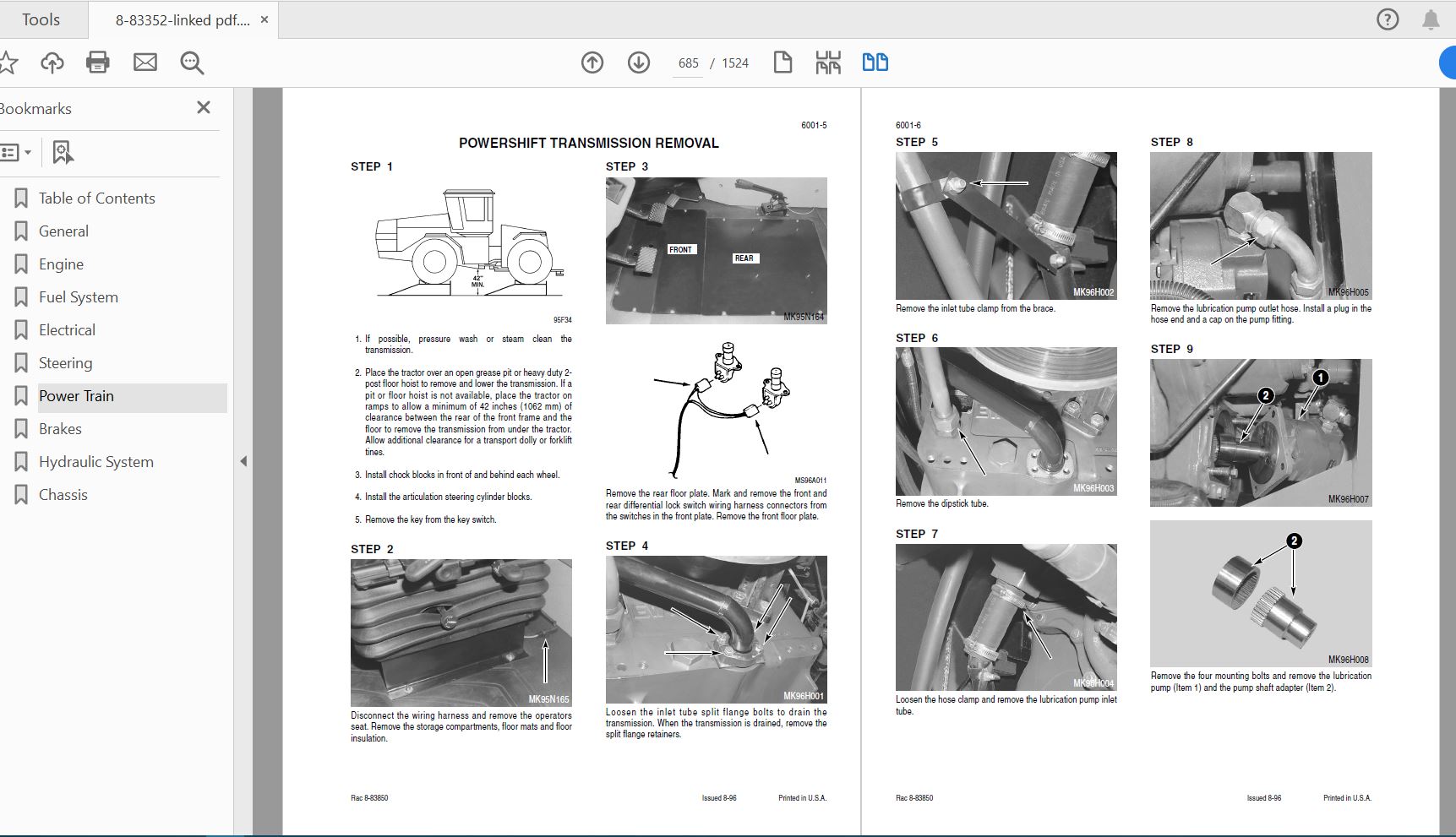 Case IH Tractor 93109330 Service Manual8 83352 3