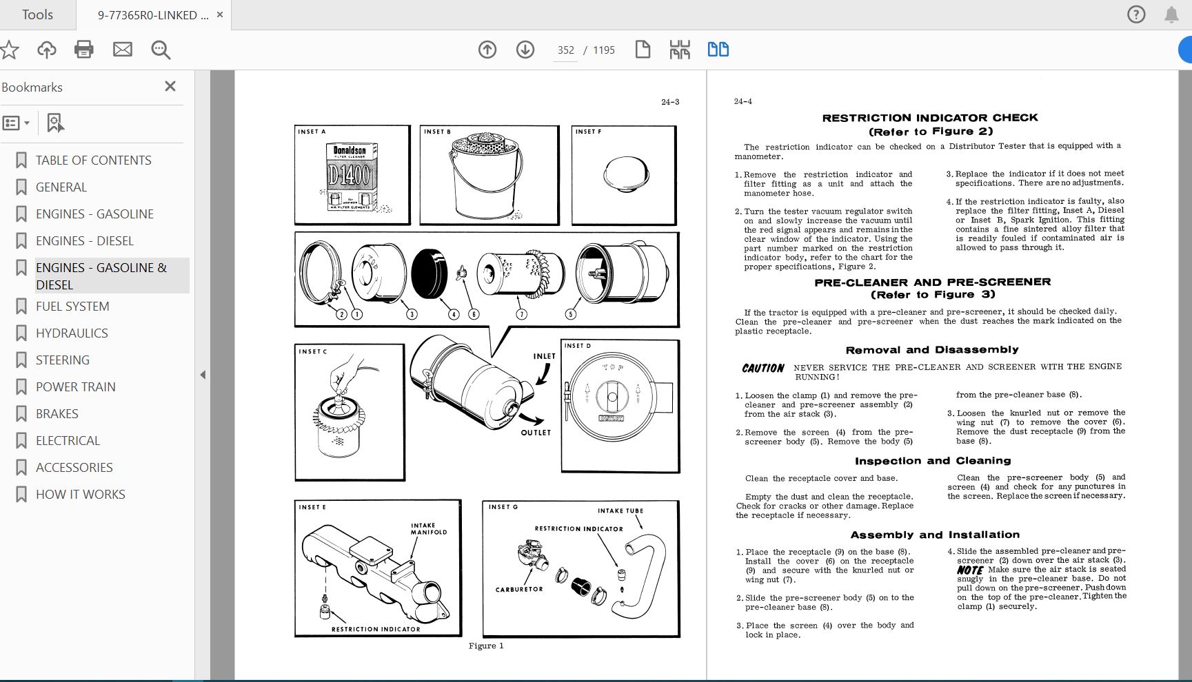 Case IH Tractor 970 1070 COMPLETE Service Manual9 77365R0 2