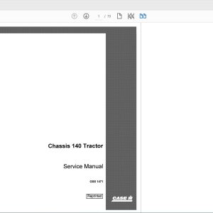 Case IH Tractor Chassis 140 Service ManualGSS1471 1