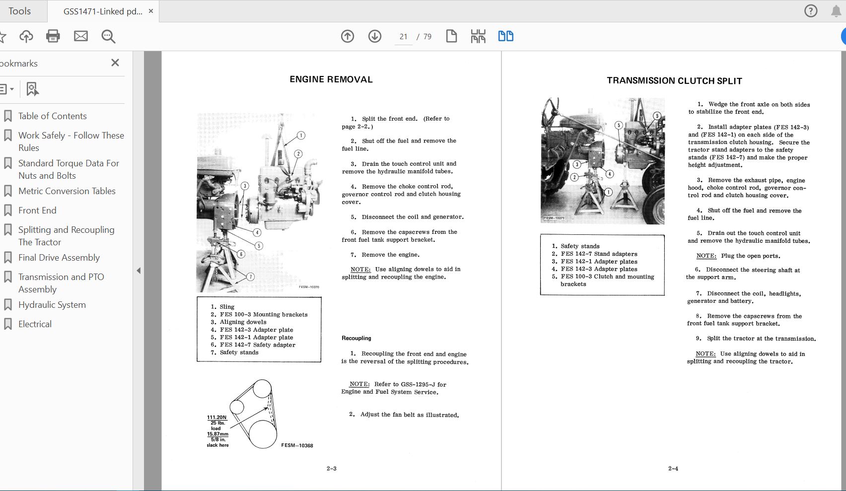 Case IH Tractor Chassis 140 Service ManualGSS1471 2