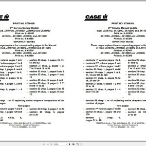 Case IH Tractor JX1070U 1080U 1090U 1100U Service Manual87564381 1