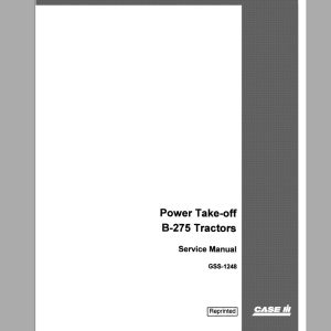 Case IH Tractor Power Take Off B 275 Service ManualGSS1248 1