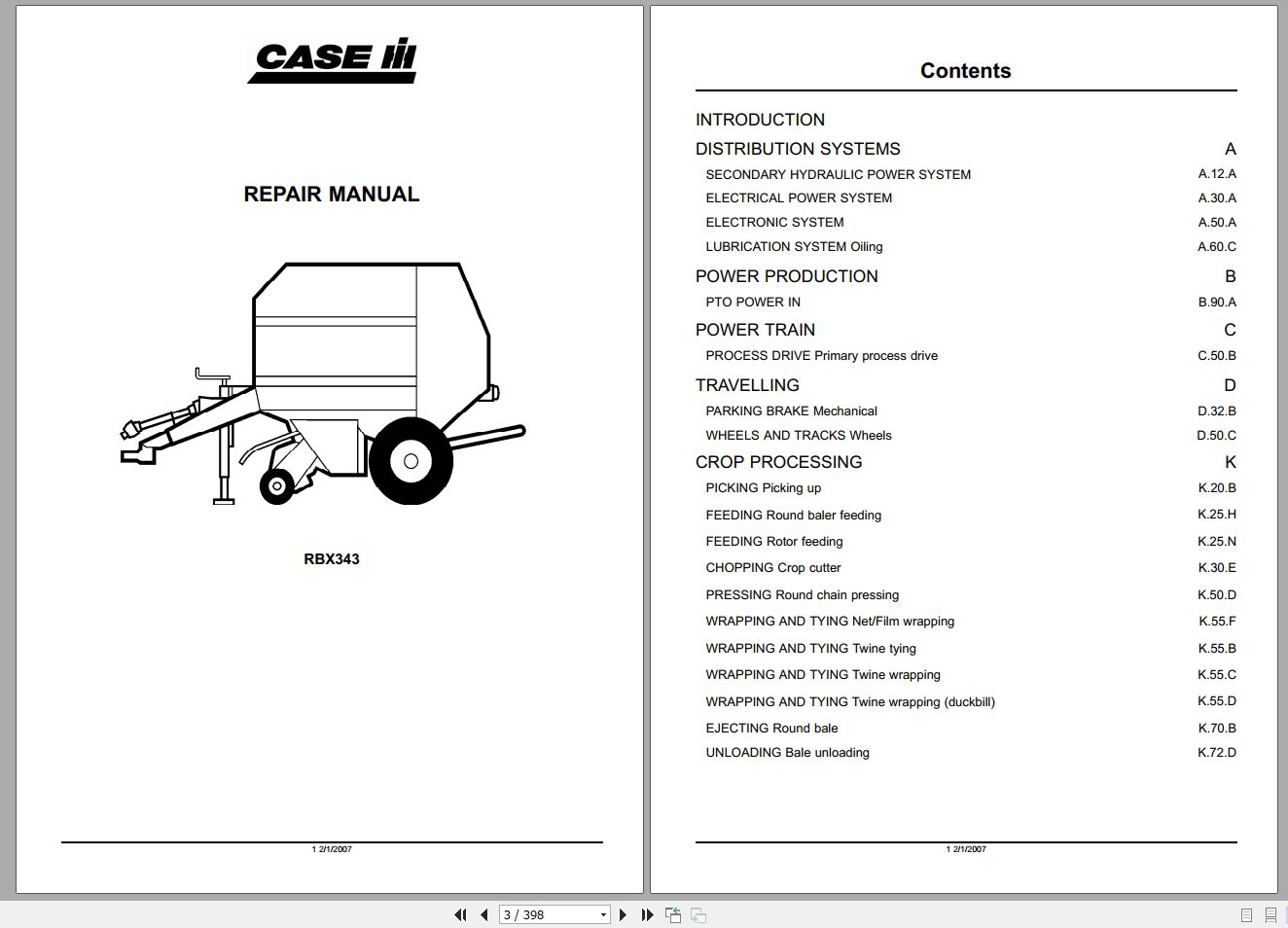 Case IH Tractor RBX343 Repair Manual87617387 2 1