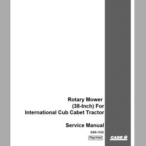 Case IH Tractor Rotary Mower Service ManualGSS 1332 1