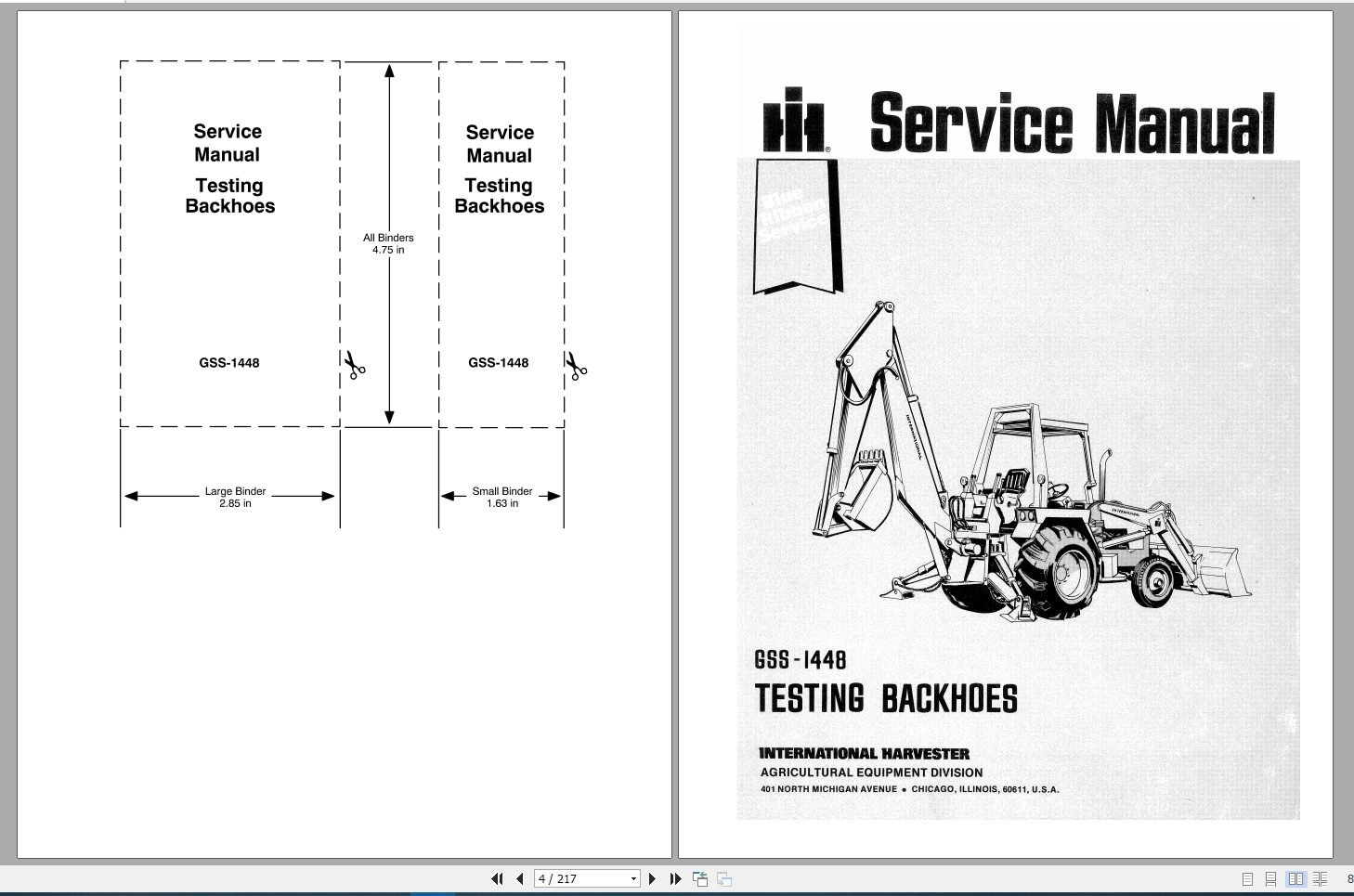 Case IH Tractor Testing Backhoes Service Manual_GSS1448