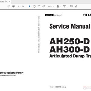 Hitachi AH250 D AH300 D KM8TE E 01 Service Manual 1jdFT2