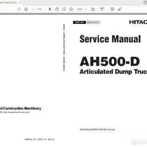 Hitachi AH500 D KM8TJG E 01 Service Manual 1