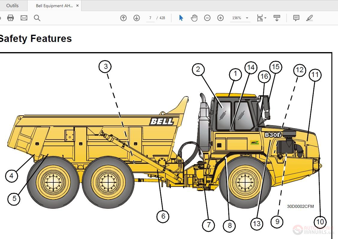 Hitachi Artculated Dump Truck AH170 250 KM TM1725B Service Manual 3