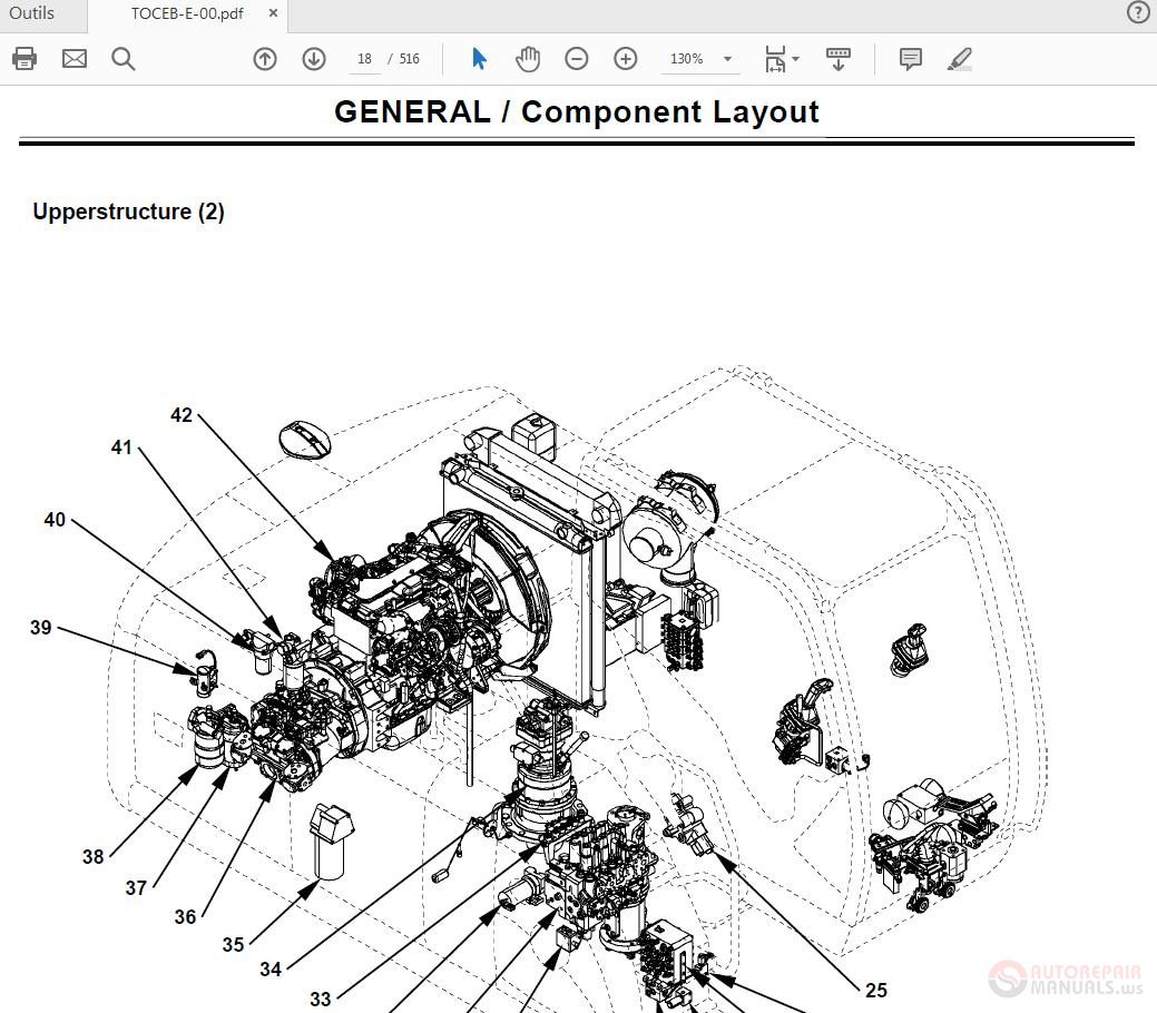 Hitachi ZAXIS 170W 5B Wheeled Excavator TOLBA EN 00 Technical Manual