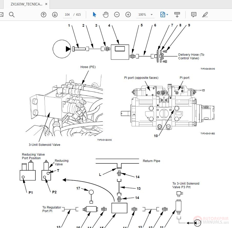 Hitachi ZAXIS 170W190W 3 Wheeled Excavator TTCGB E 00 Technical Manual 4 1