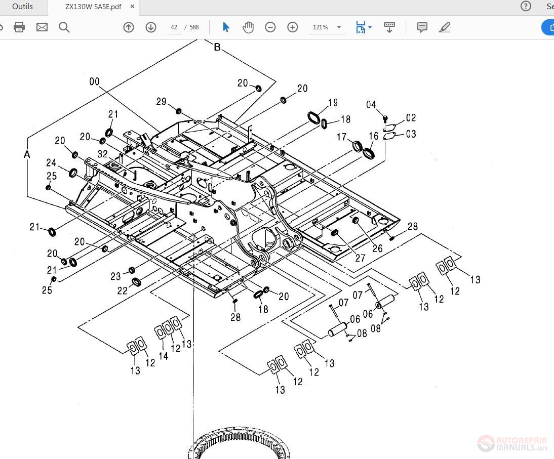 Hitachi ZAXIS 210W Wheeled Excavator PCDB 1 4 Parts Catalog 3