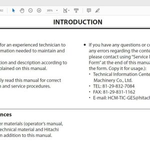 Hitachi ZW 150 6 Wheel Loader TOPTC50 EN 00 Technical Manual 1