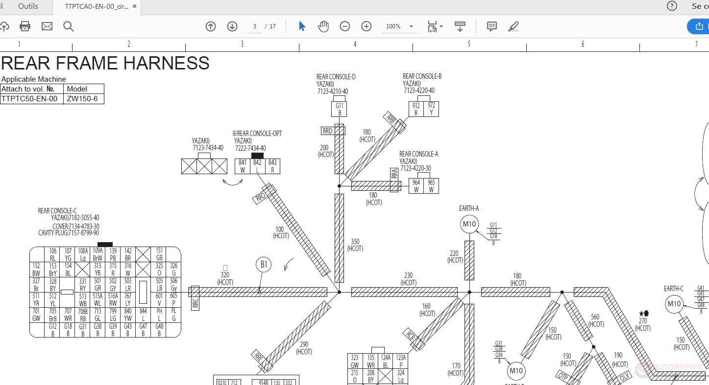 Hitachi ZW 180 5A 220 5A Wheel Loader TTNDJ EN 00 Circuit Diagram 3