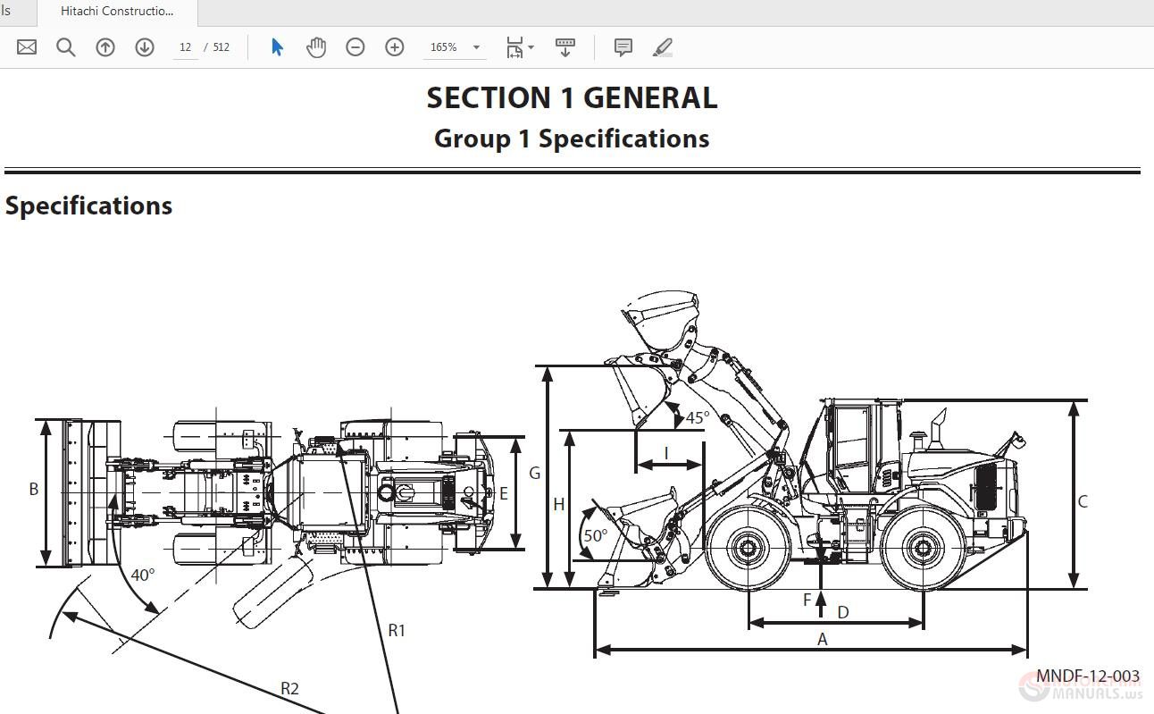 Hitachi ZW 220 6 Wheel Loader TONEK50 EN 00 Technical Manual 3