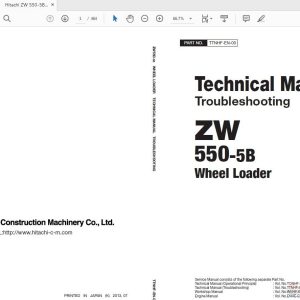 Hitachi ZW 550 5B Wheel Loader TTNHF EN 00 Technical Manual 1