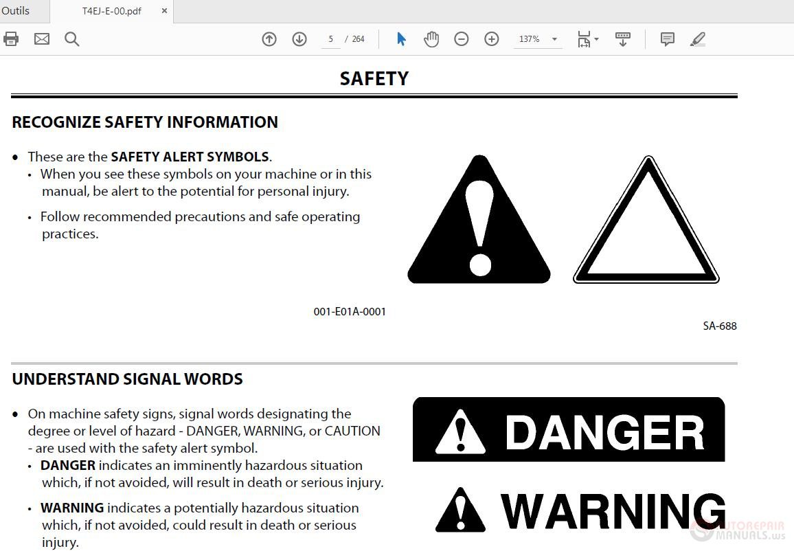 Hitachi ZW 65 75 95 Wheel Loader W4L1 E 00 Technical Manual 4