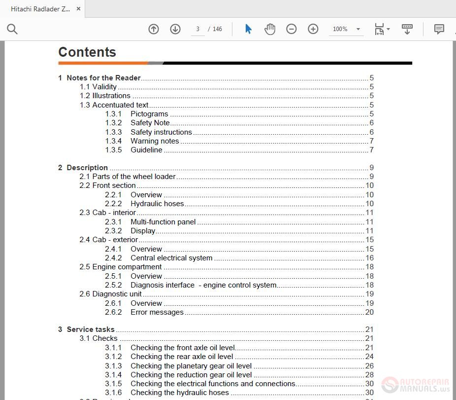 Hitachi ZW 65 95 6 Wheel Loader TOPSY EN 00 Service Manual 1