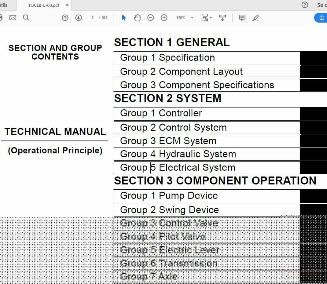 Hitachi ZX180W Wheeled Excavator TOCCBE 00 Technical Manual 1