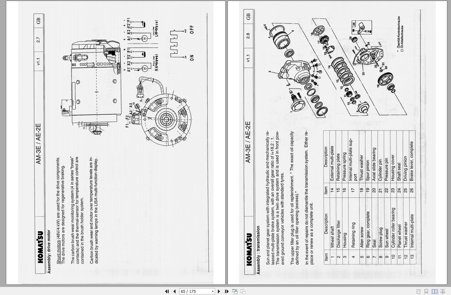 Komatsu Forklift AM 3E AE2E Service Training Material 2