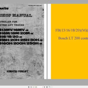 Komatsu Forklift Controller For Electric Lift Truck F13M F16M Shop ManualFB13M BE1 1