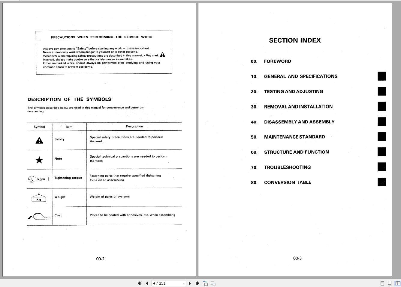 Komatsu Forklift FD100115FD135150E160E Shop ManualBEE06E1 02 2
