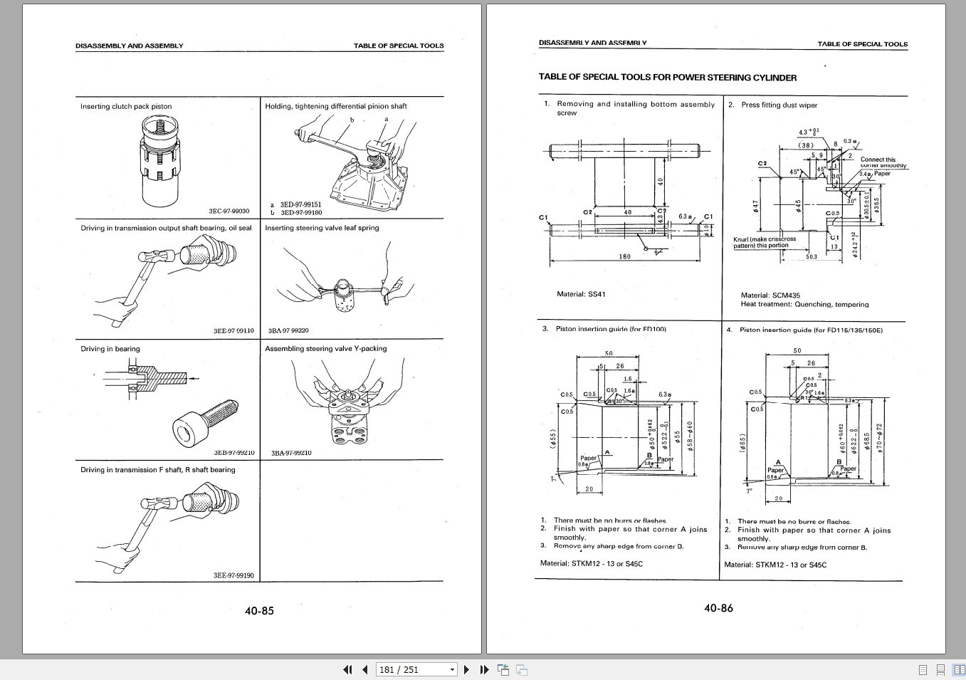 Komatsu Forklift FD100115FD135150E160E Shop ManualBEE06E1 02 4