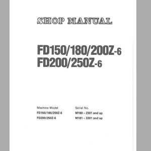 Komatsu Forklift FD150180200ZFD200250Z Shop ManualBEF06E1 01 1