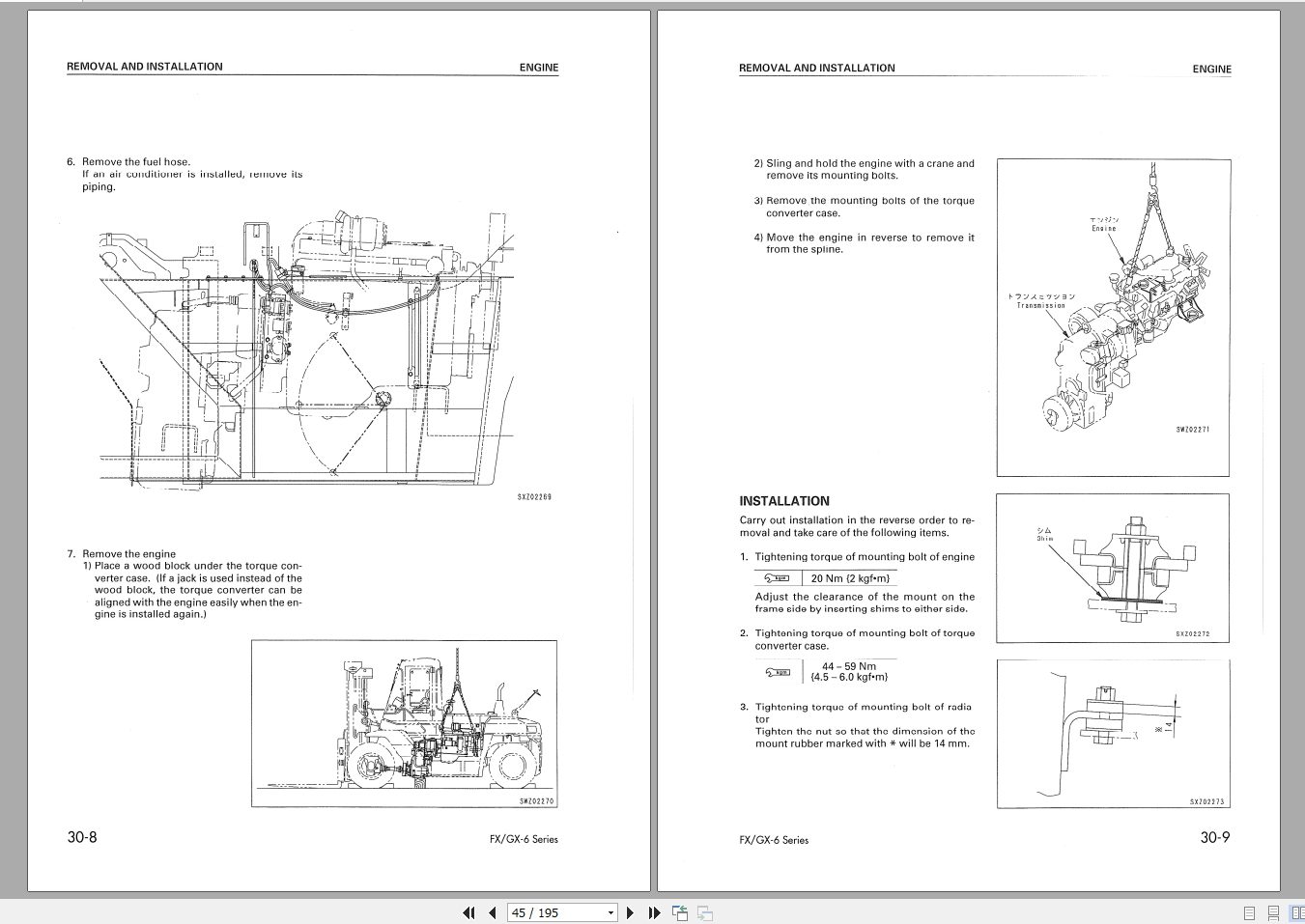 Komatsu Forklift FD150180200ZFD200250Z Shop ManualBEF06E1 01 3