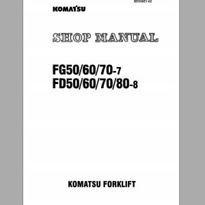 Komatsu Forklift FG506070FD50607080 Shop ManualBED08E1 02 1
