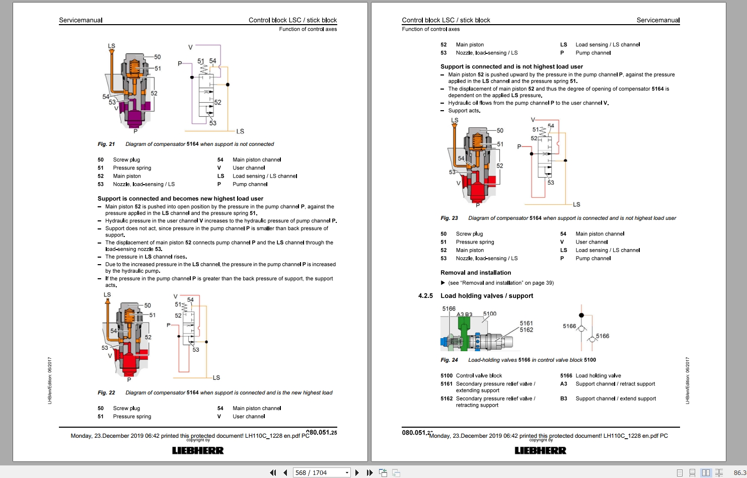 Libherr Hydraulic Excavator LH110CLH110MTier 4F Service ManualLH110C1228 3