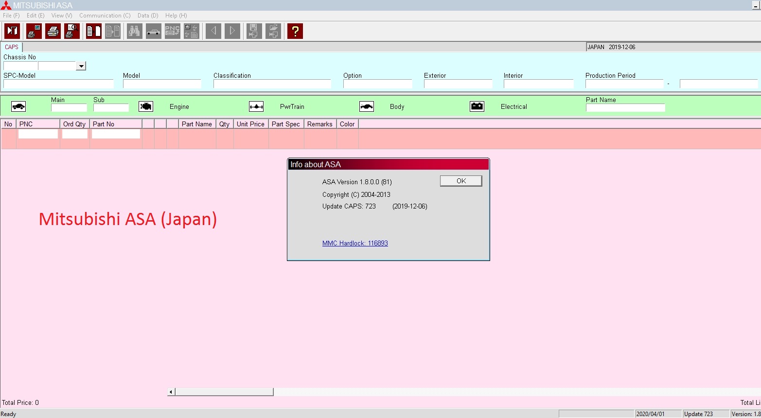 Mitsubishi ASA Europe GExport USA Japan COMPLETE SET 012020 4