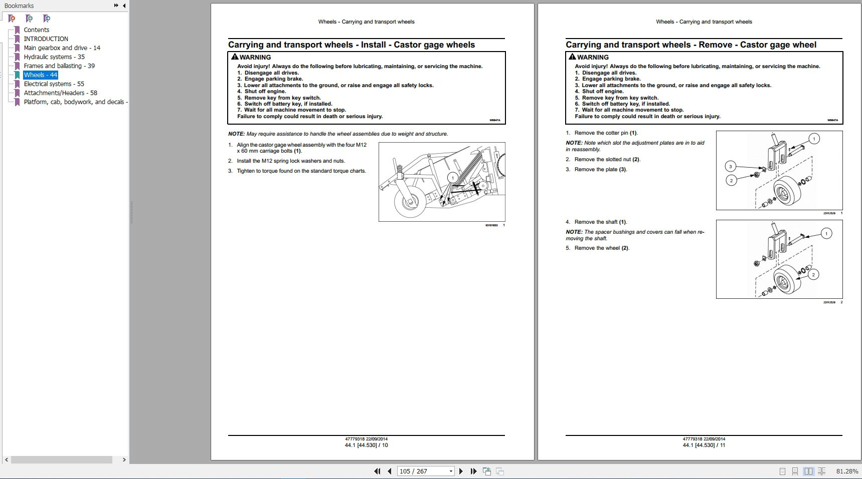 New Holland 790CP Pick up Header Service Manual47779318 3 1