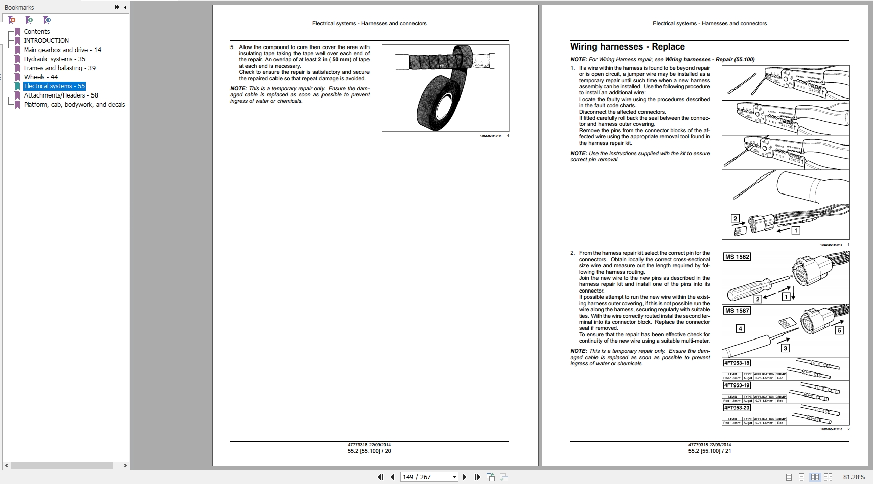 New Holland 790CP Pick up Header Service Manual47779318 4 2