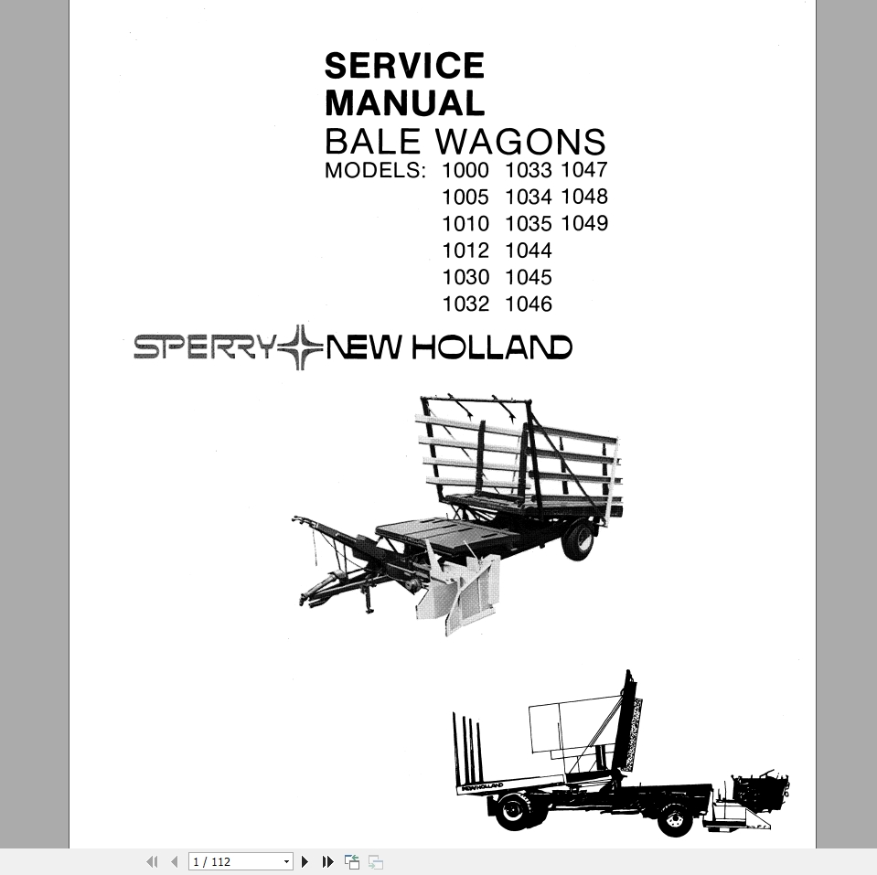 New Holland Bale Wagon Service Manual40931400 1