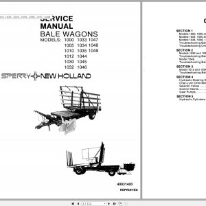 New Holland Bale Wagon Service Manual40931400 2
