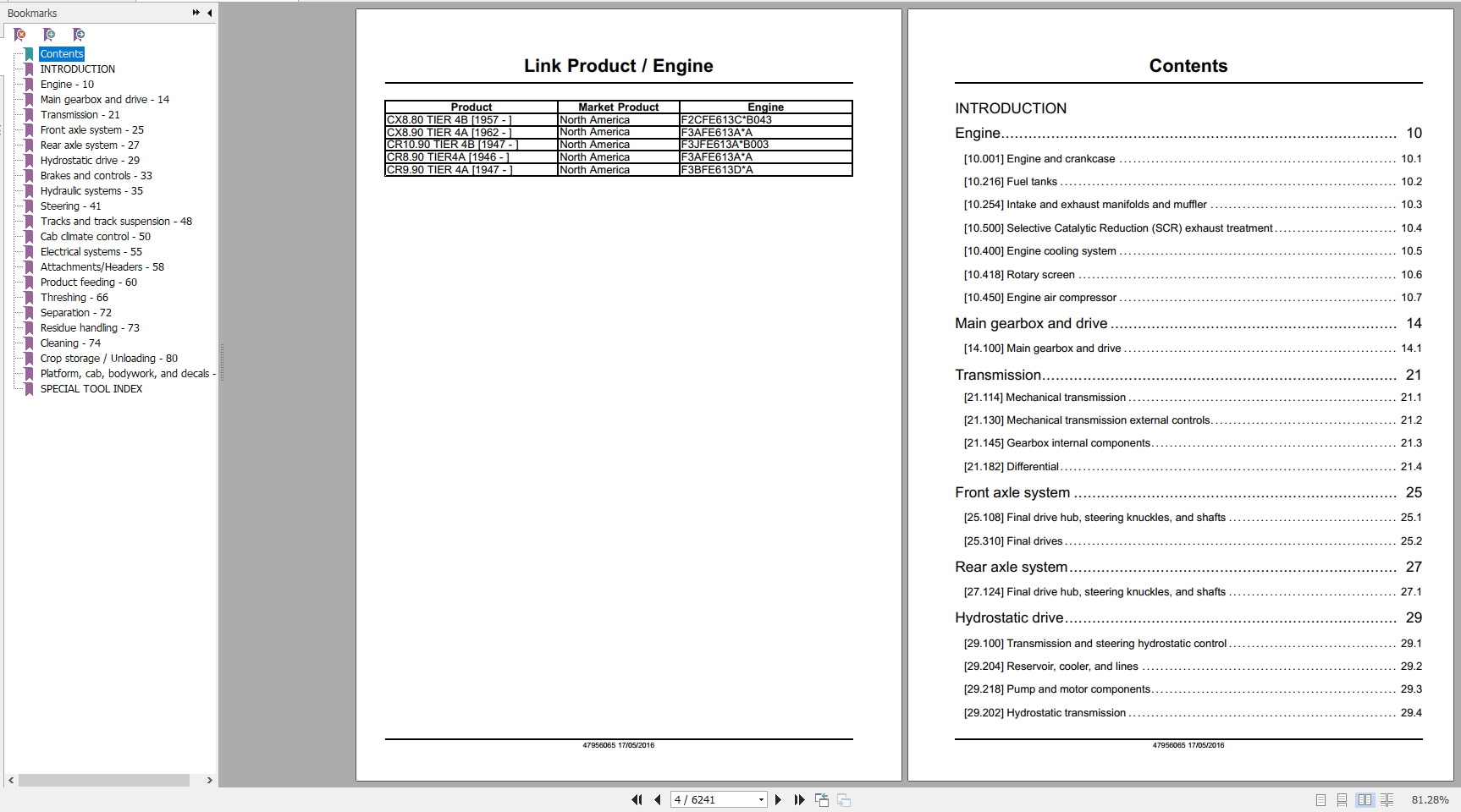 New Holland Combine CR1090 CX890 Tier 4B Service Manual47956065 2