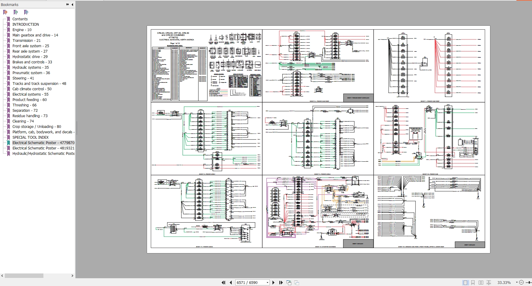 New Holland Combine CR68 CR69 Tier 4B Service Manual47865347 4