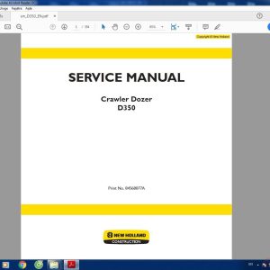 New Holland Crawler Dozer D350 84568077A Service Manual 1
